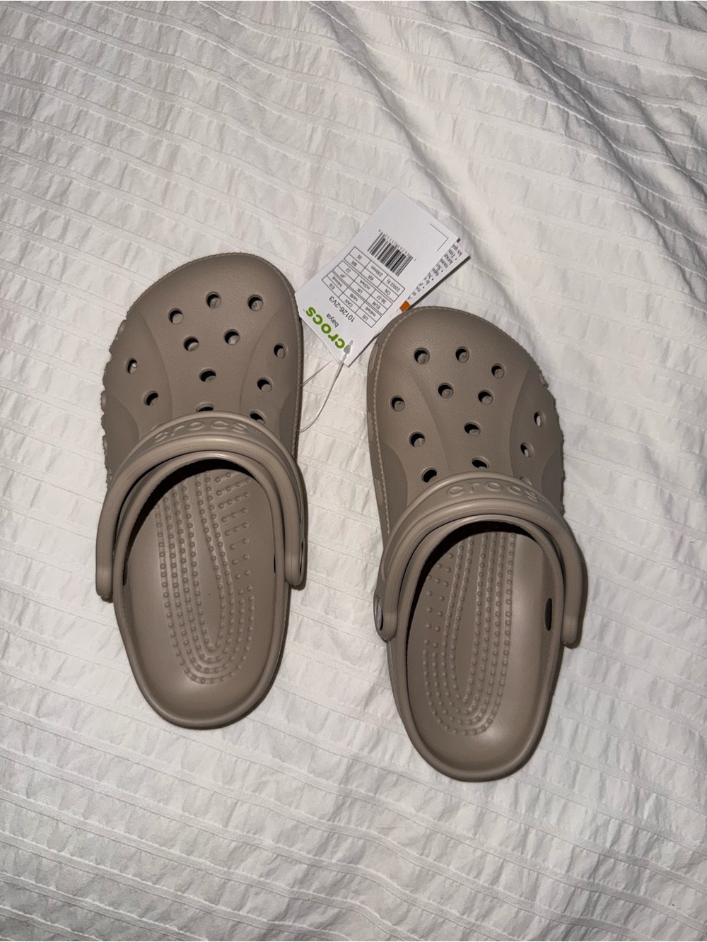 CROCS women’s 6 Baya Cobblestone Taupe